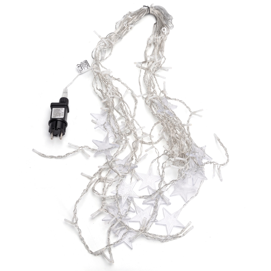 Aigostar - LED udendørs julelyskæde 168xLED/8 funktioner 3x1,5m IP44 varm hvid stjerner