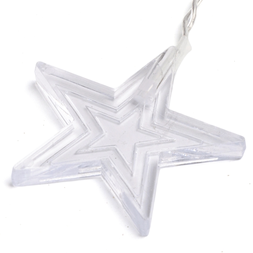 Aigostar - LED udendørs julelyskæde 168xLED/8 funktioner 3x1,5m IP44 varm hvid stjerner