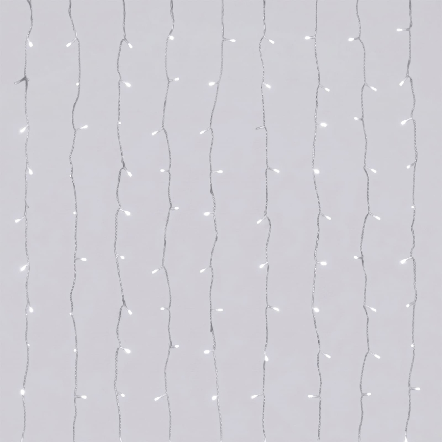 Aigostar - LED udendørs julelyskæde 192xLED/8 funktioner 3xAA 4,5x1,2m IP44 kold hvid