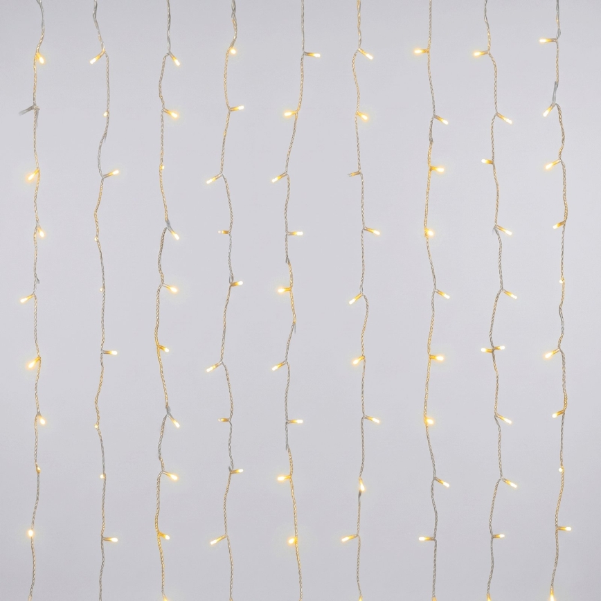 Aigostar - LED udendørs julelyskæde 192xLED/8 funktioner 3xAA 4,5x1,2m IP44 varm hvid