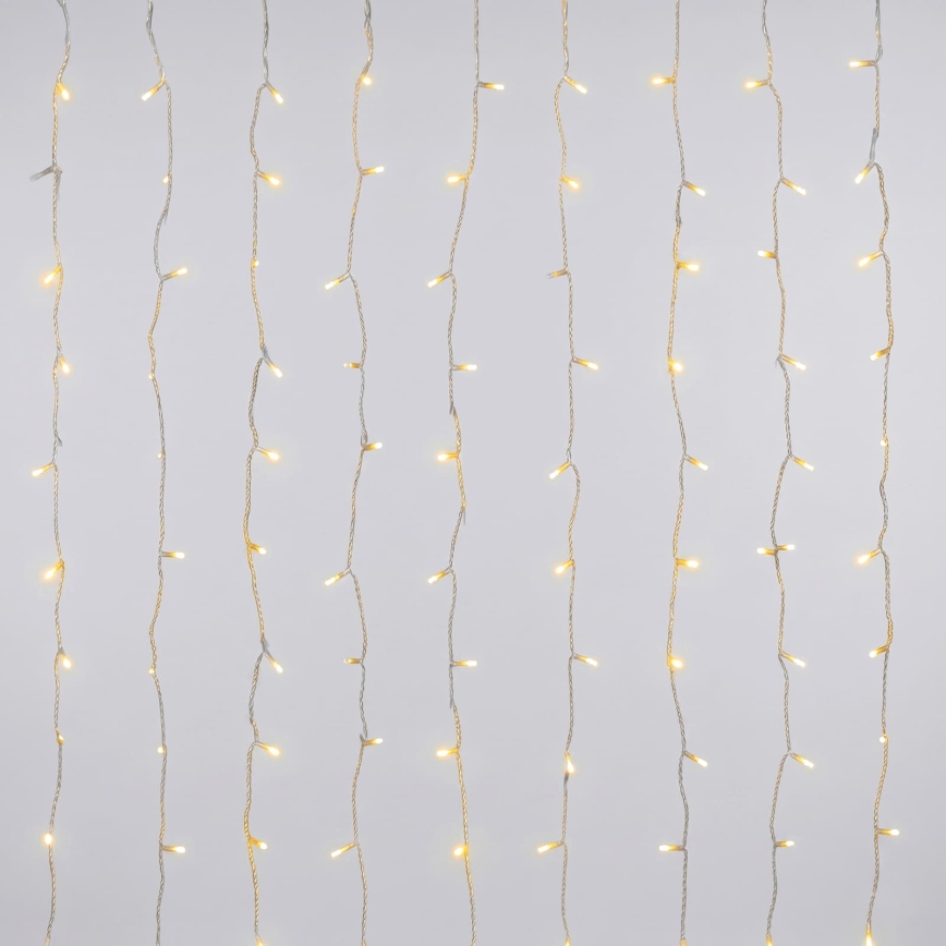 Aigostar - LED udendørs julelyskæde 192xLED/8 funktioner 4,5x1,2m IP44 varm hvid