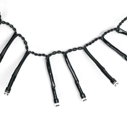 Aigostar - LED udendørs julelyskæde 200xLED/8 funktioner 3xAA 5,3 m IP44 kølig hvid