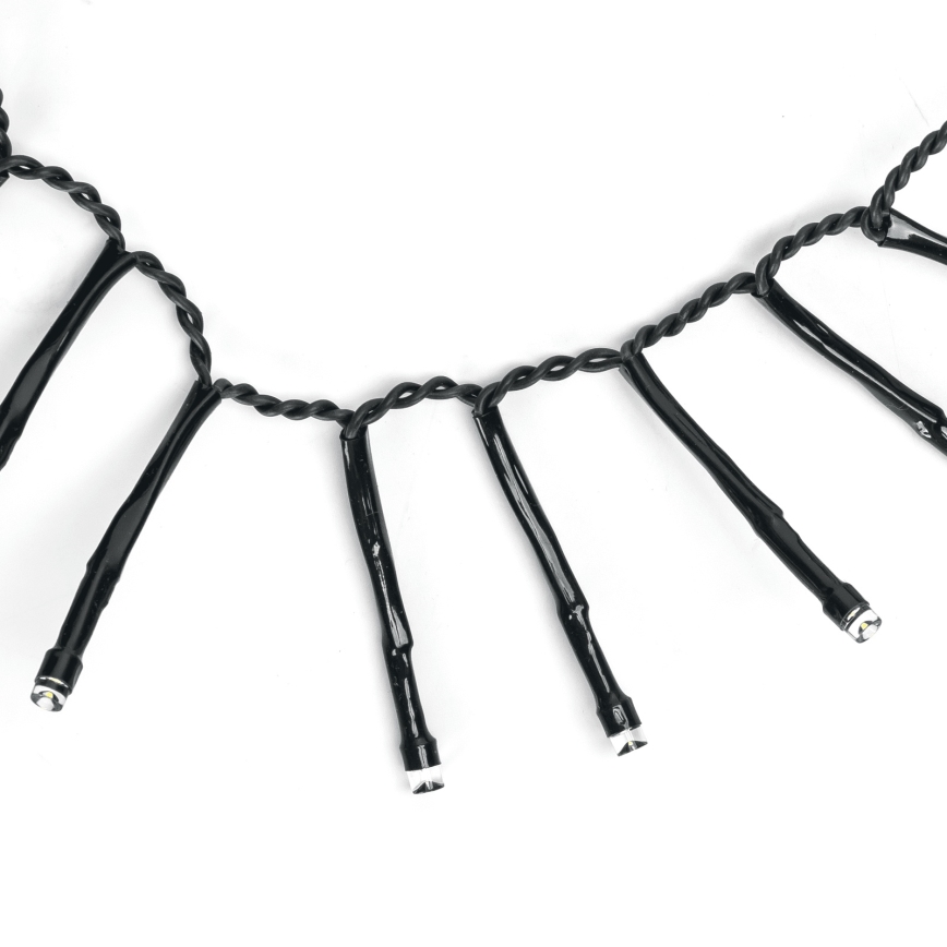 Aigostar - LED udendørs julelyskæde 200xLED/8 funktioner 3xAA 5,3 m IP44 kølig hvid