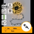 Aigostar - LED udendørs julelyskæde 2000xLED/8 funktioner 103m IP44 varm hvid