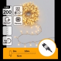 Aigostar - LED udendørs julelyskæde 200xLED/8 funktioner 13m IP44 varm hvid