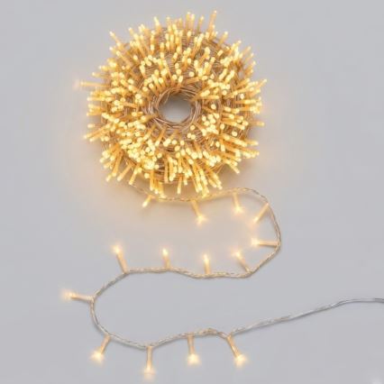 Aigostar - LED udendørs julelyskæde 200xLED/8 funktioner 13m IP44 varm hvid