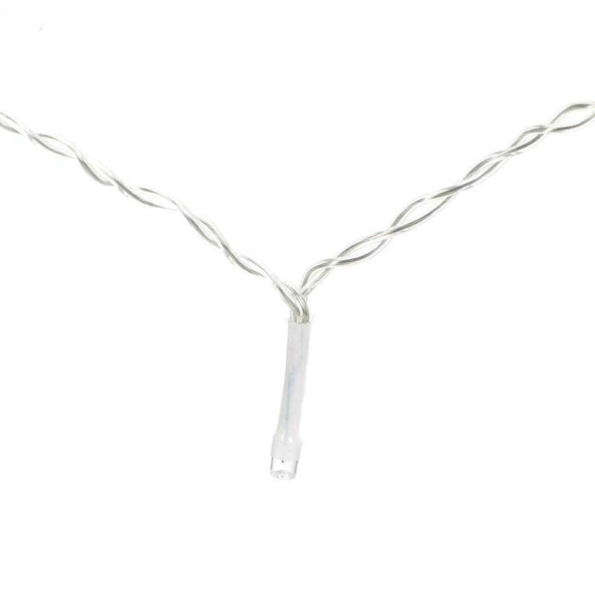 Aigostar - LED udendørs julelyskæde 200xLED/8 funktioner 3xAA 5x2m IP44 varm hvid