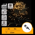 Aigostar - LED udendørs julelyskæde 200xLED/8 funktioner 8 m IP44 varm hvid