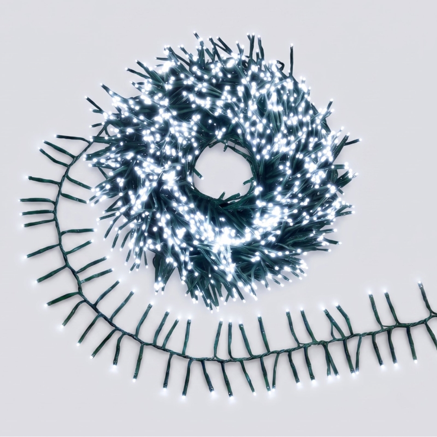 Aigostar - LED udendørs julelyskæde 200xLED/8 funktioner 8m IP44 kold hvid