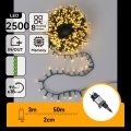 Aigostar - LED udendørs julelyskæde 2500xLED/8 funktioner 53m IP44 varm hvid