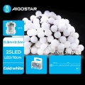 Aigostar - LED udendørs julelyskæde 25xLED/3xAA/8 funktioner 2,8 m IP44 kold hvid