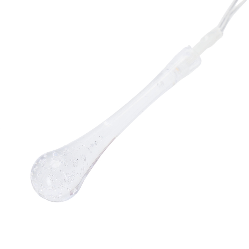 Aigostar - LED udendørs julelyskæde 25 x LED / 8 funktioner 3 x AA 2,5 m IP44 varm hvid dråbeformede