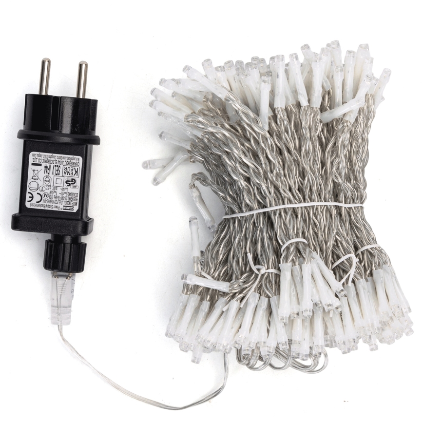 Aigostar - LED udendørs julelyskæde 288xLED/8 funktioner 1,5x1,8m IP44 kold hvid