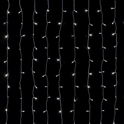 Aigostar - Udendørs LED-lyskæde 288 LED/8 funktioner 1,5 x 1,8 m IP44 kold hvid
