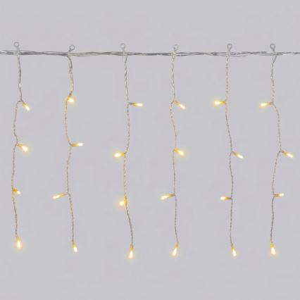 Aigostar - LED udendørs julelyskæde 300xLED/8 funktioner 18x0,4m IP44 varm hvid
