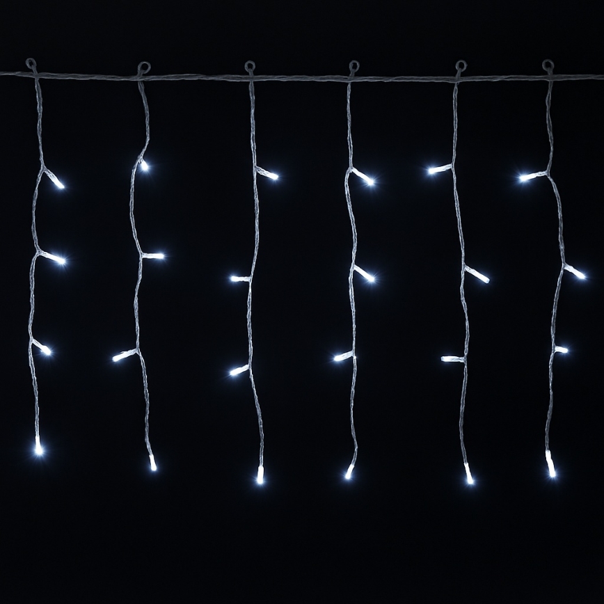 Aigostar - LED Udendørs julelyskæde 300xLED/8 funktioner 3xAA 18x0,4m IP44 kold hvid