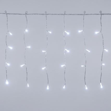 Aigostar - LED Udendørs julelyskæde 300xLED/8 funktioner 3xAA 18x0,4m IP44 kold hvid