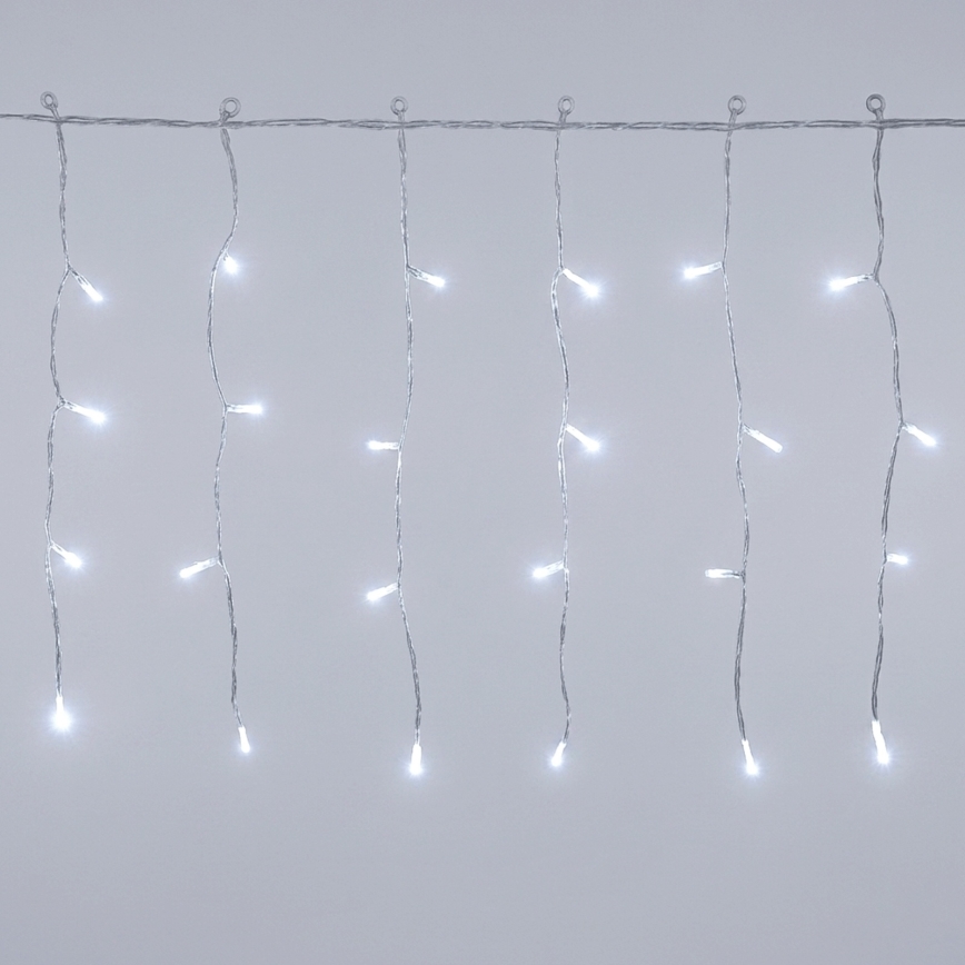 Aigostar - LED Udendørs julelyskæde 300xLED/8 funktioner 3xAA 18x0,4m IP44 kold hvid