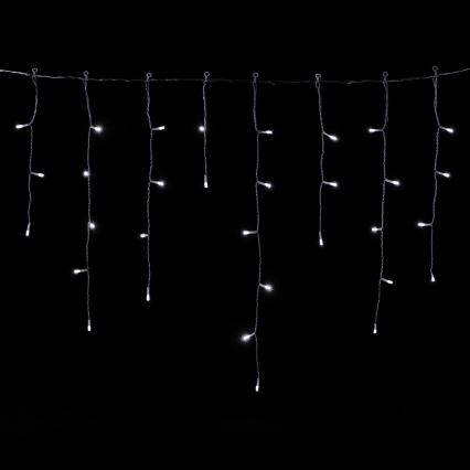 Aigostar - LED udendørs julelyskæde 300xLED/8 funktioner 3xAA 18x0,6 m IP44 kølig hvid
