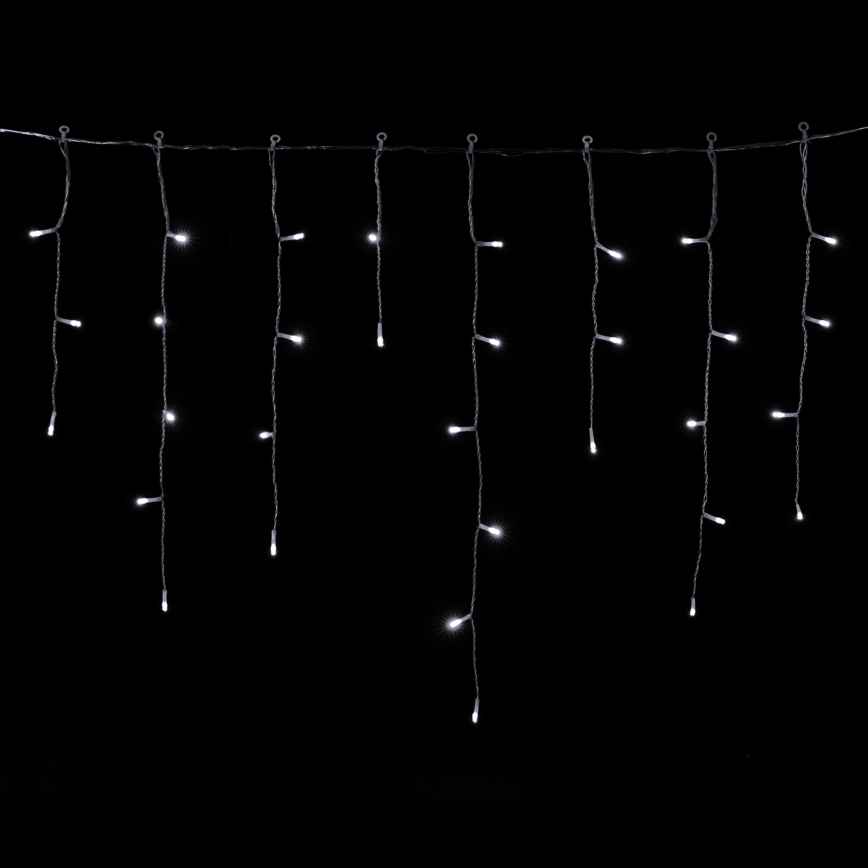 Aigostar - LED udendørs julelyskæde 300xLED/8 funktioner 3xAA 18x0,6 m IP44 kølig hvid