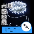 Aigostar - LED udendørs julelyskæde 50 LED/8 funktioner 8 m IP44 kold hvid