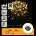 Aigostar - LED udendørs julelyskæde 500xLED/8 funktioner 4xAA 25,3 m IP44 varm hvid