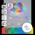 Aigostar - LED udendørs julelyskæde 50xLED/8 funktioner 3xAA 1,8m IP44 multifarvet