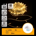 Aigostar - LED udendørs julelyskæde 50xLED/8 funktioner 3xAA 5,3 m IP44 varm hvid