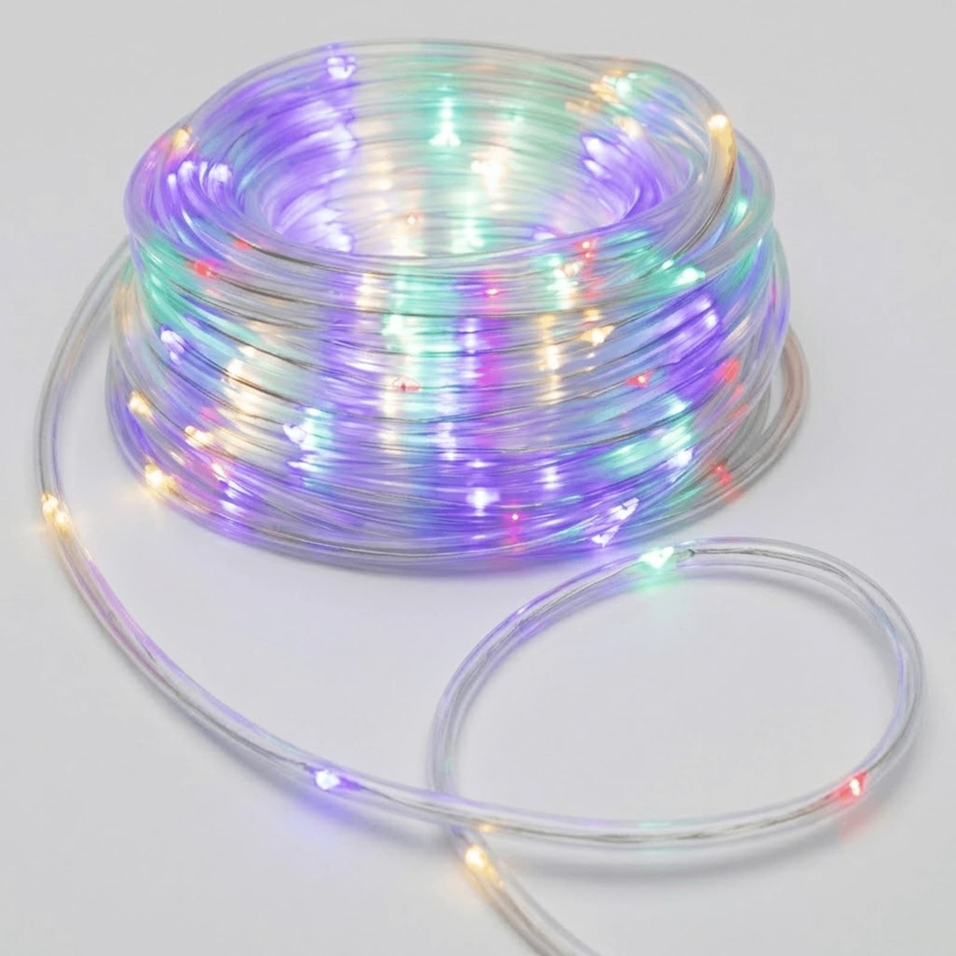 Aigostar - LED udendørs julelyskæde 50xLED/8 funktioner 3xAA 5,3m IP44 multifarvet