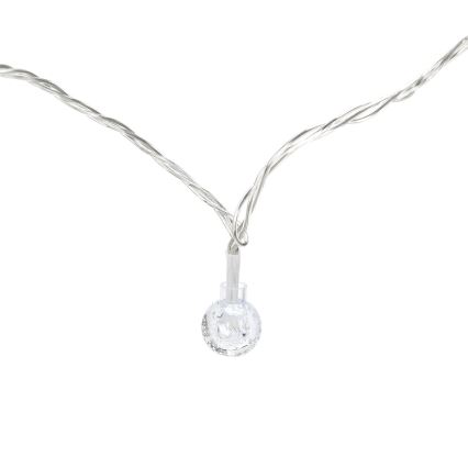 Aigostar - LED udendørs julelyskæde 50xLED/8 funktioner 8 m IP44 kold hvid