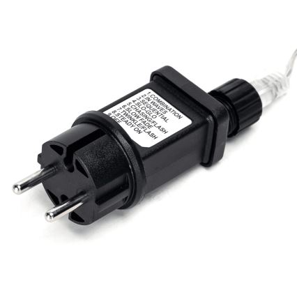 Aigostar - LED udendørs julelyskæde 50xLED/8 funktioner 8 m IP44 kold hvid