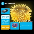 Aigostar - LED Udendørs julelyskæde 50xLED/8 funktioner 8m IP44 varm hvid