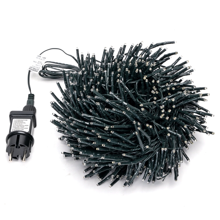 Aigostar - LED udendørs julelyskæde 600 LED/8 funktioner 18 m IP44 varmhvid