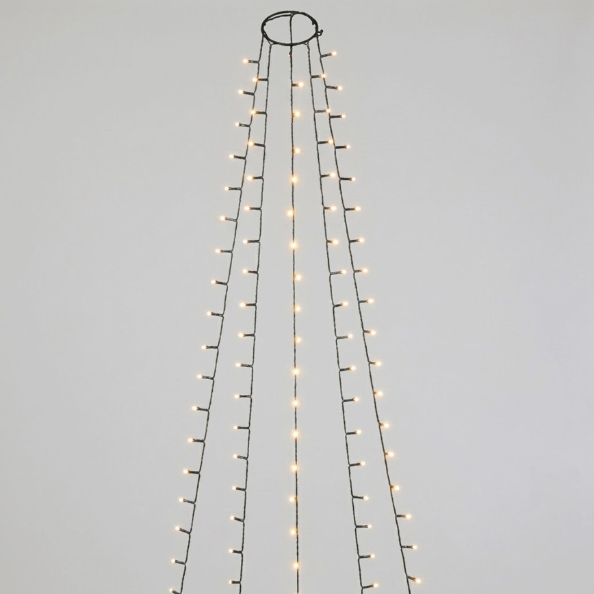 Aigostar - LED udendørs julelyskæde 72xLED/8 funktioner 3xAA 1,2m IP44 varm hvid