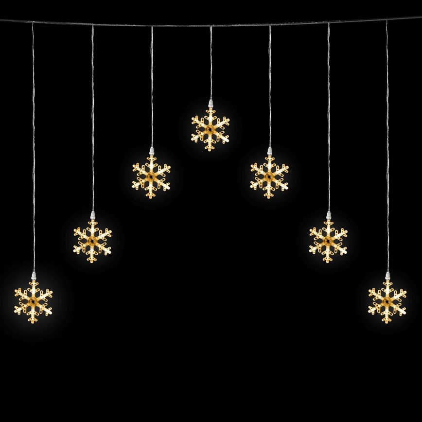 Aigostar - LED udendørs julelyskæde 84xLED 1,2x1 m IP44 varm hvid med snefnug