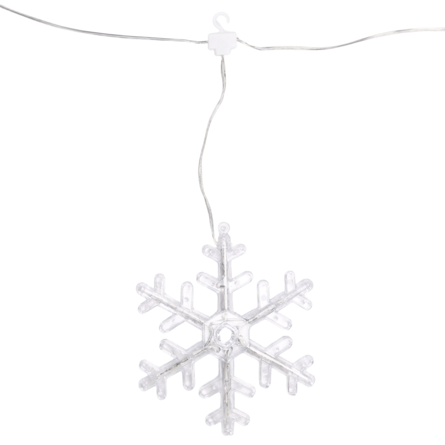 Aigostar - LED udendørs lyskæde 84 LED / 8 funktioner 1,2 x 1 m IP44 kold hvid med snefnug