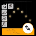 Aigostar - LED udendørs julelyskæde 84xLED/8 funktioner 1,2x1m IP44 varm hvid snefnug
