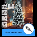 Aigostar - LED udendørs juletræ 125xLED/8 funktioner 1,2 m IP44 kølig hvid