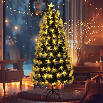 Aigostar - LED Udendørs juletræ 125xLED/8 funktioner 1,2 m IP44 varm hvid