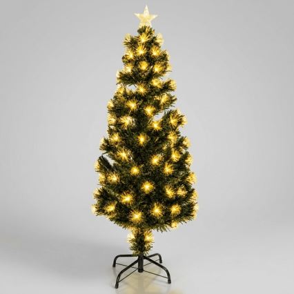 Aigostar - LED Udendørs juletræ 125xLED/8 funktioner 1,2 m IP44 varm hvid