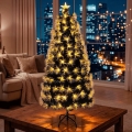 Aigostar - LED udendørs juletræ 165xLED/8 funktioner 1,5 m IP44 varm hvid