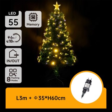 Aigostar - LED udendørs juletræ LED/3,6W/230V 60 cm IP44 varmhvid