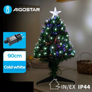 Aigostar - LED Udendørs Juletræ LED/3,6W/230V 90 cm IP44 kold hvid