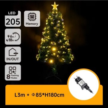 Aigostar - LED udendørs juletræ LED/6W/230V 180 cm IP44 varmhvid