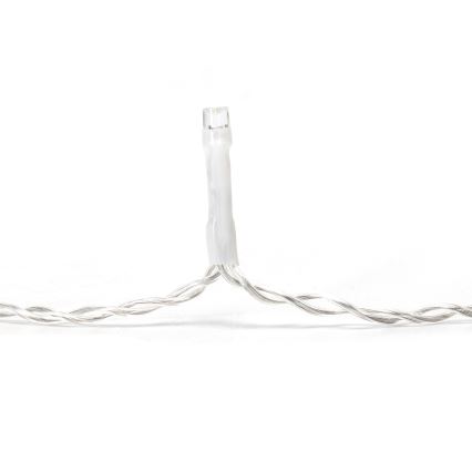 Aigostar - LED udendørs lyskæde 100 LED/8 funktioner 5×0,4 m IP44 kold hvid