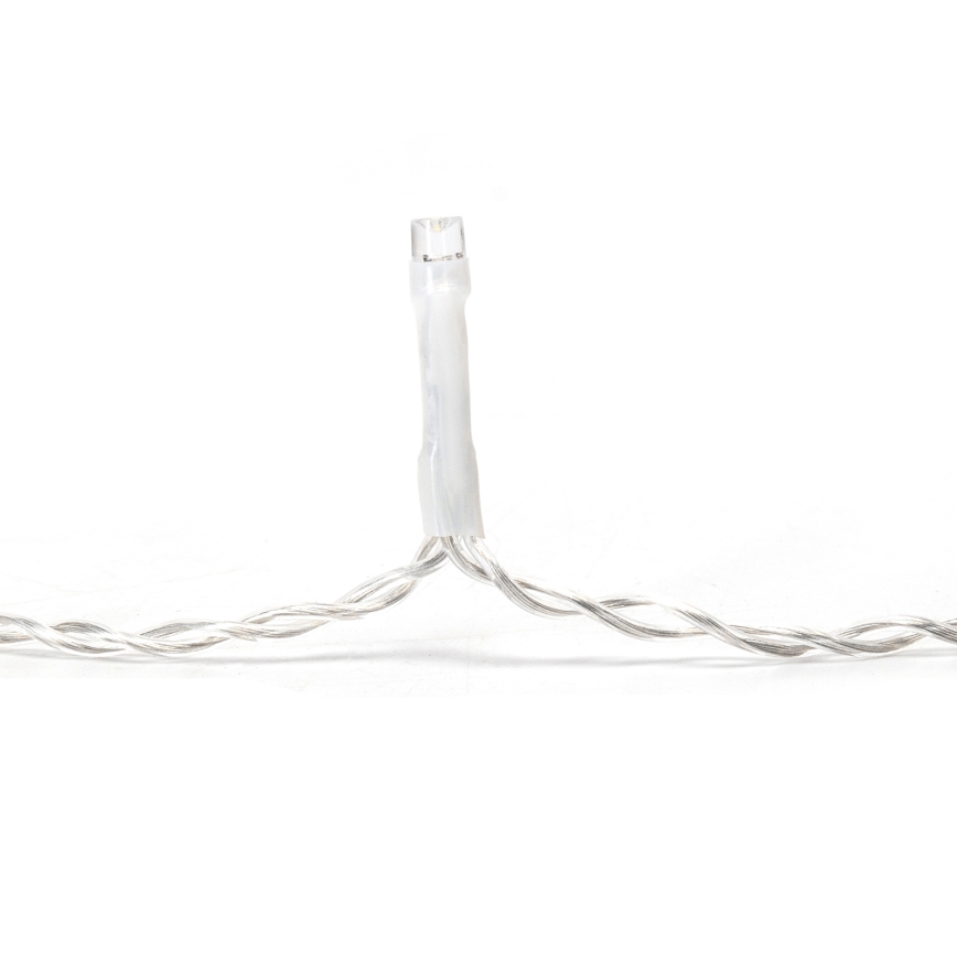 Aigostar - LED udendørs lyskæde 100 LED/8 funktioner 5×0,4 m IP44 kold hvid