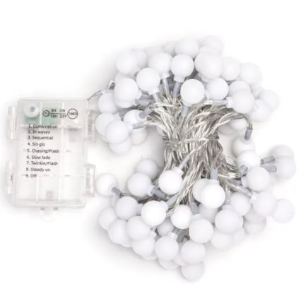 Aigostar - LED udendørs lyskæde 100xLED/3xAA/8 funktioner 10,3 m IP44 varm hvid