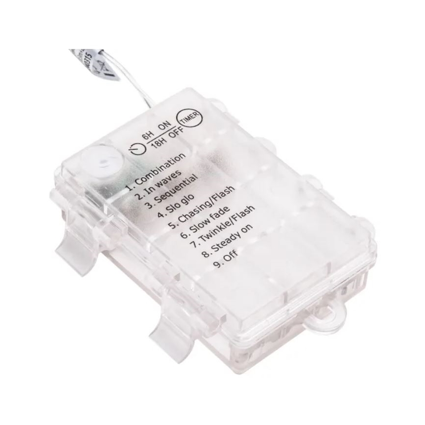 Aigostar - LED udendørs lyskæde 100xLED/3xAA/8 funktioner 10,3 m IP44 varm hvid