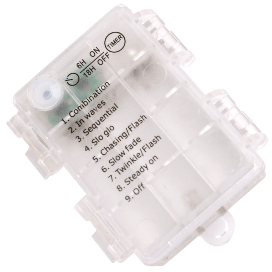 Aigostar - LED udendørs lyskæde 100xLED/8 funktioner 3xAA 10,3 m IP44 varm hvid