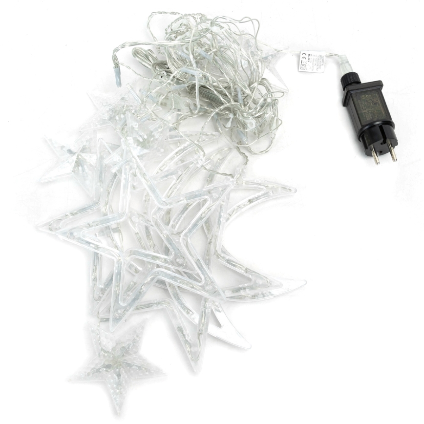 Aigostar - LED udendørs julelyskæde 120xLED/6W/230V/8 funktioner 3x0,6m IP44 kold hvid + fjernbetjening